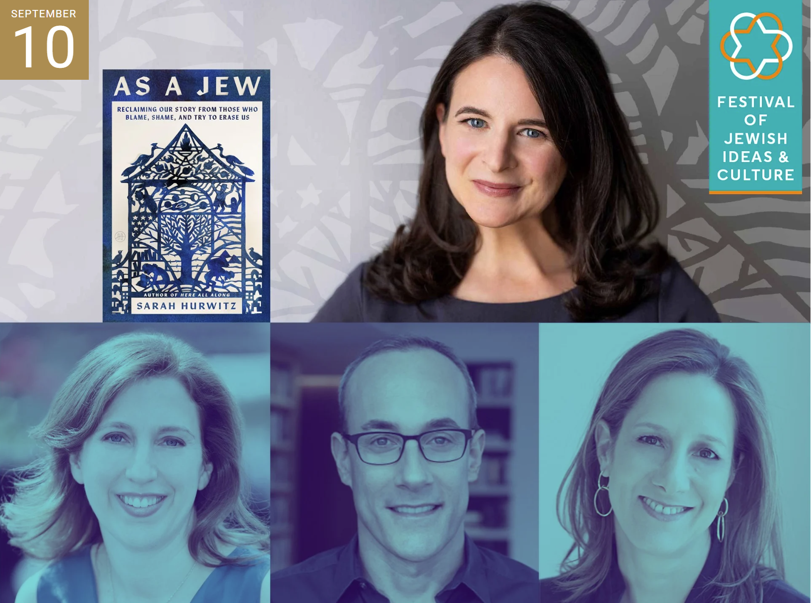 Sarah Hurwitz with Dara Horn, Dan Senor, and Abigail Pogrebin