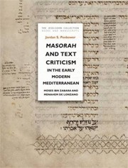 Cover of Masorah and Text Criticism in the Early Modern Mediterranean: Moshe Ibn Zabara and Menahem De Lonzano