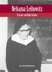 Cover of Nehama Leibowitz: Teacher and Bible Scholar