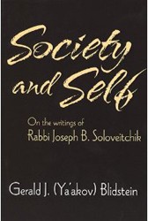 Cover of Society & Self: On the Writings of Rabbi Joseph B. Soloveitchik