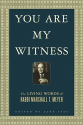 Cover of You Are My Witness: The Living Words of Rabbi Marshall T. Meyer