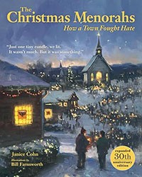 Cover of The Christmas Menorahs: How a Town Fought Hate